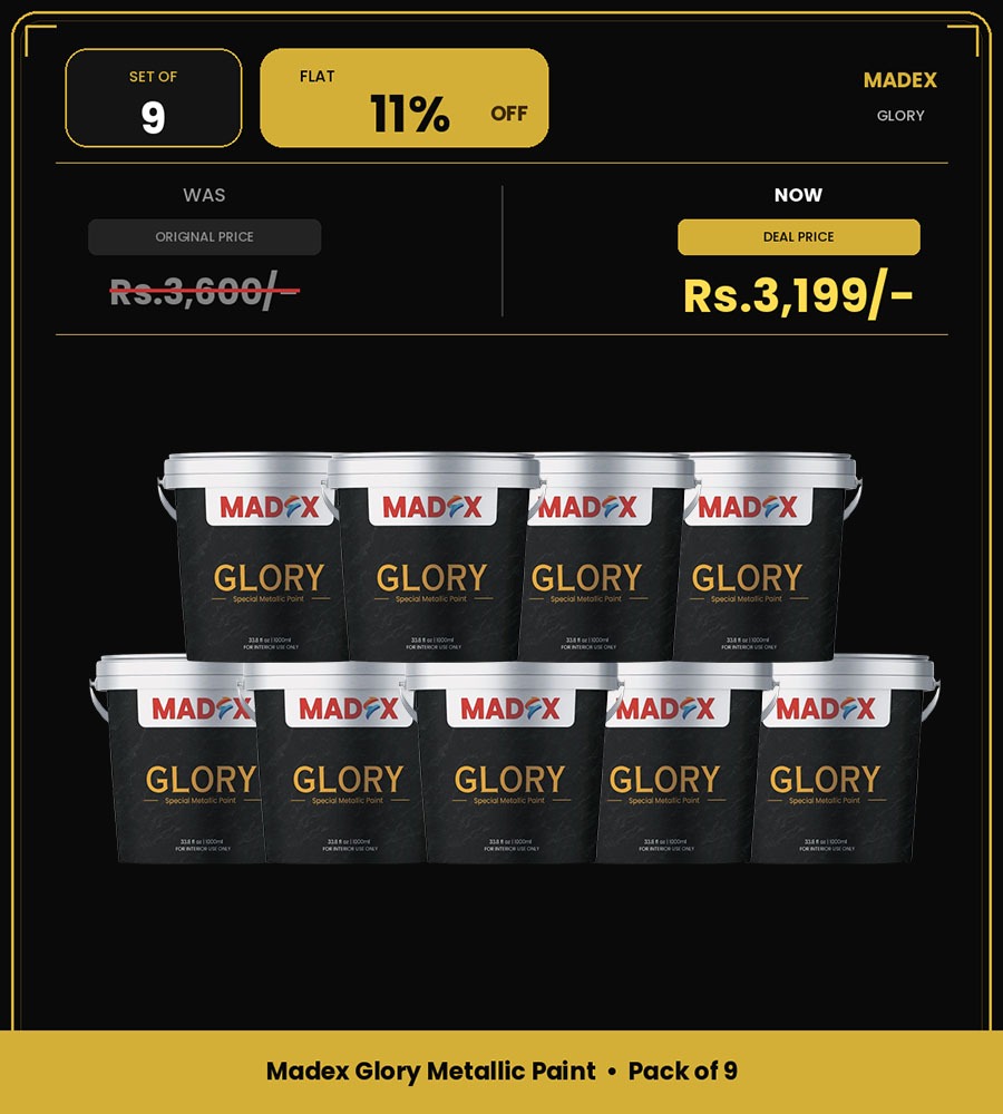 Pack of 9 | Glory Metallic Paint – 150 ml Each